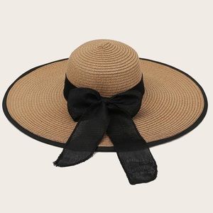 SHEIN Elegant Tan and Black Sun Hat